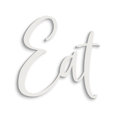 Scritta in legno Eat