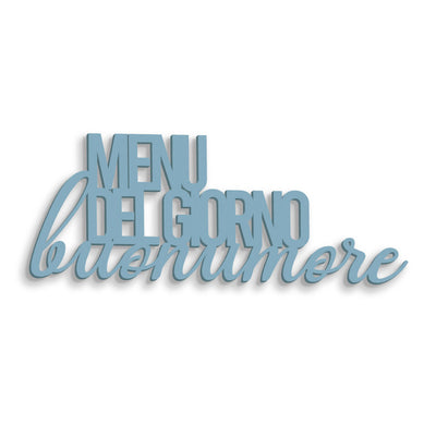Scritta in legno Menu del Giorno Buonumore