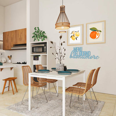 Scritta in legno Menu del Giorno Buonumore