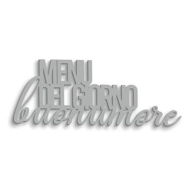Scritta in legno Menu del Giorno Buonumore