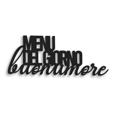 Scritta in legno Menu del Giorno Buonumore