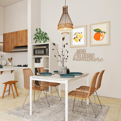 Scritta in legno Menu del Giorno Buonumore