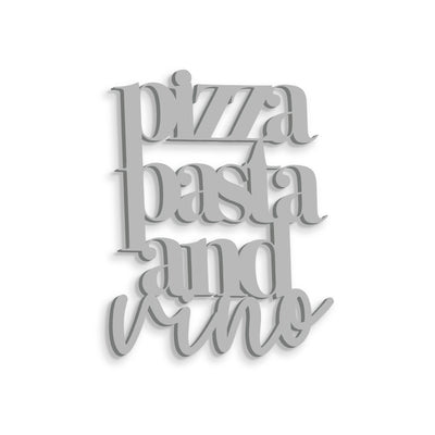 Scritta in legno Pizza Pasta and Vino