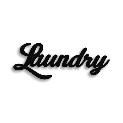 Scritta in Legno Laundry