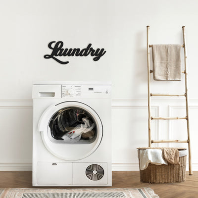 Scritta in Legno Laundry