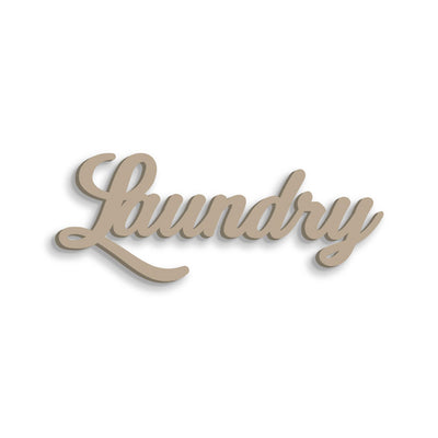Scritta in Legno Laundry