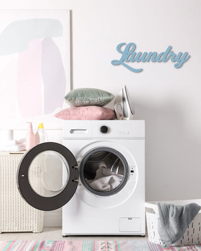 Scritta in Legno Laundry