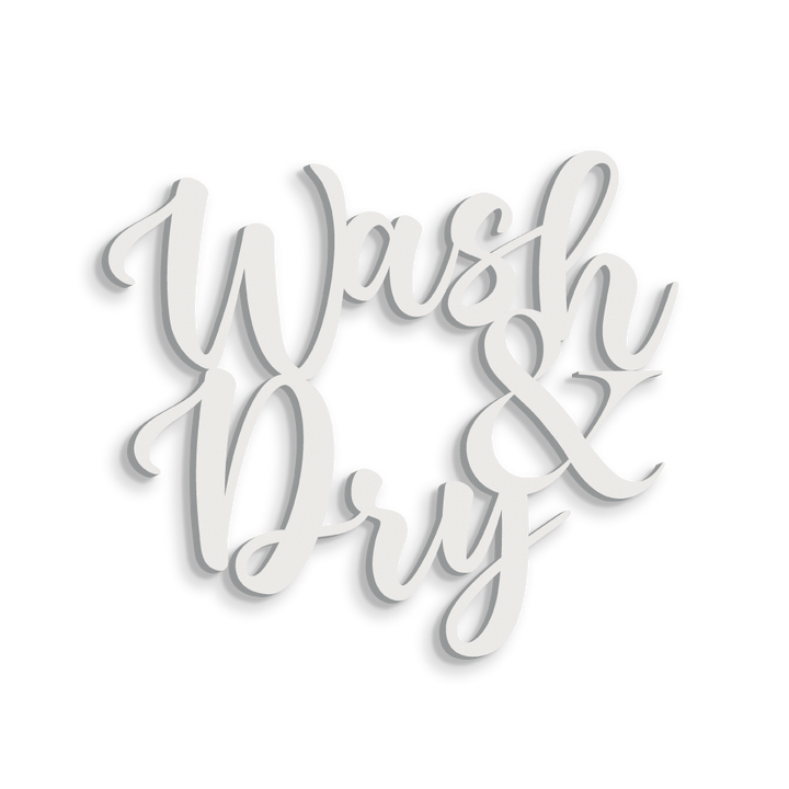 Wash &amp; Dry wooden writing
