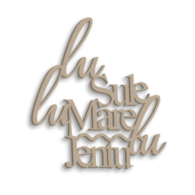 Scritta in Legno Lu Jentu