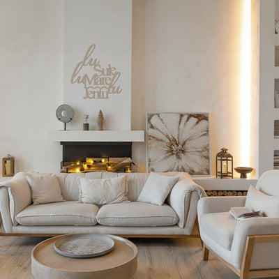 Scritta in Legno Lu Jentu