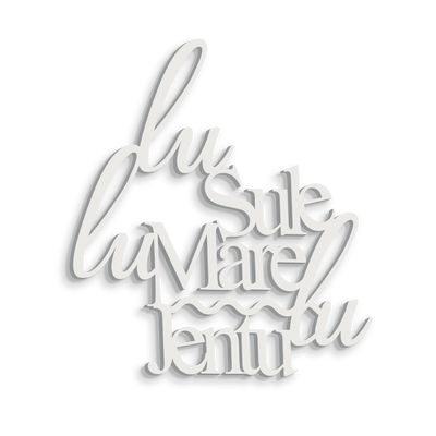 Scritta in Legno Lu Jentu