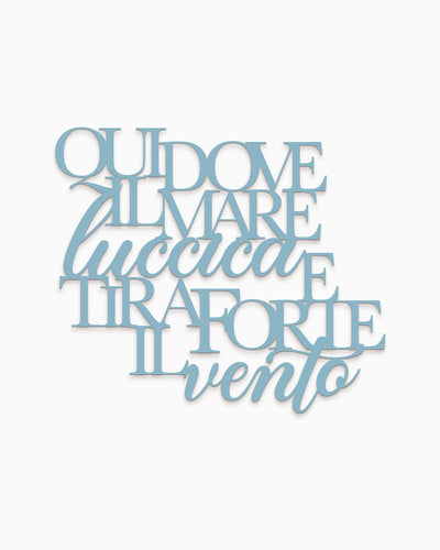 Scritta in Legno Dove il mare luccica
