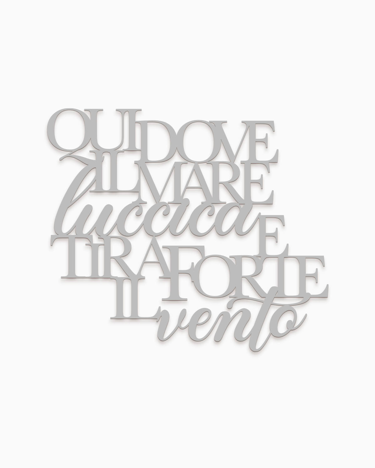 Scritta in Legno Dove il mare luccica