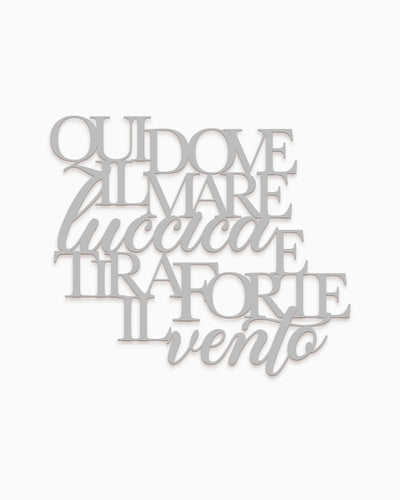Scritta in Legno Dove il mare luccica