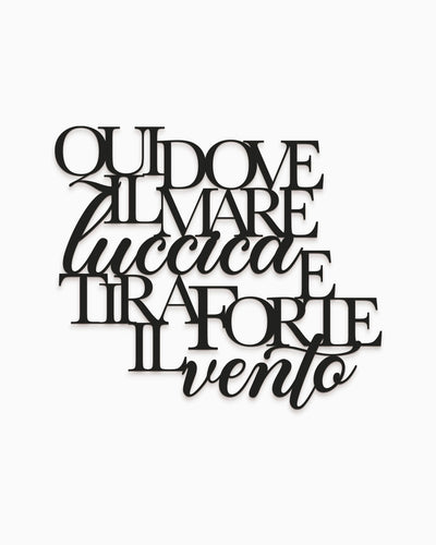 Scritta in Legno Dove il mare luccica