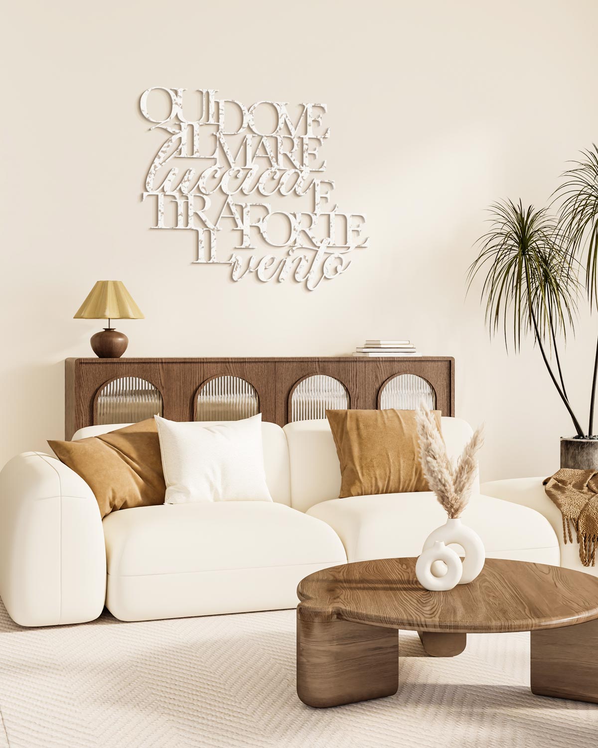 Scritta in Legno Dove il mare luccica