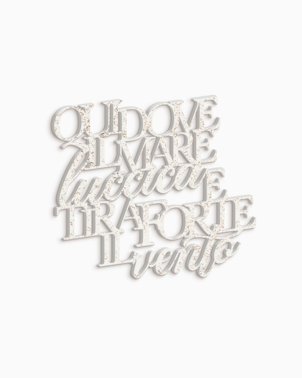 Scritta in Legno Dove il mare luccica