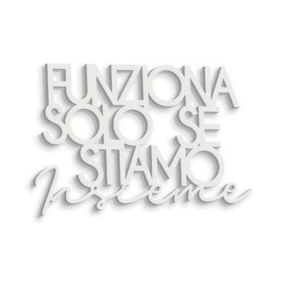 Scritta in Legno Solo se stiamo insieme