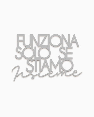 Scritta in Legno Solo se stiamo insieme