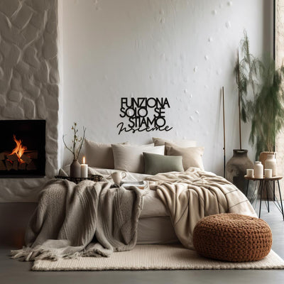 Scritta in Legno Solo se stiamo insieme