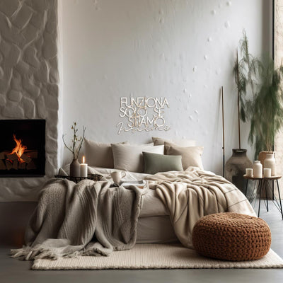 Scritta in Legno Solo se stiamo insieme