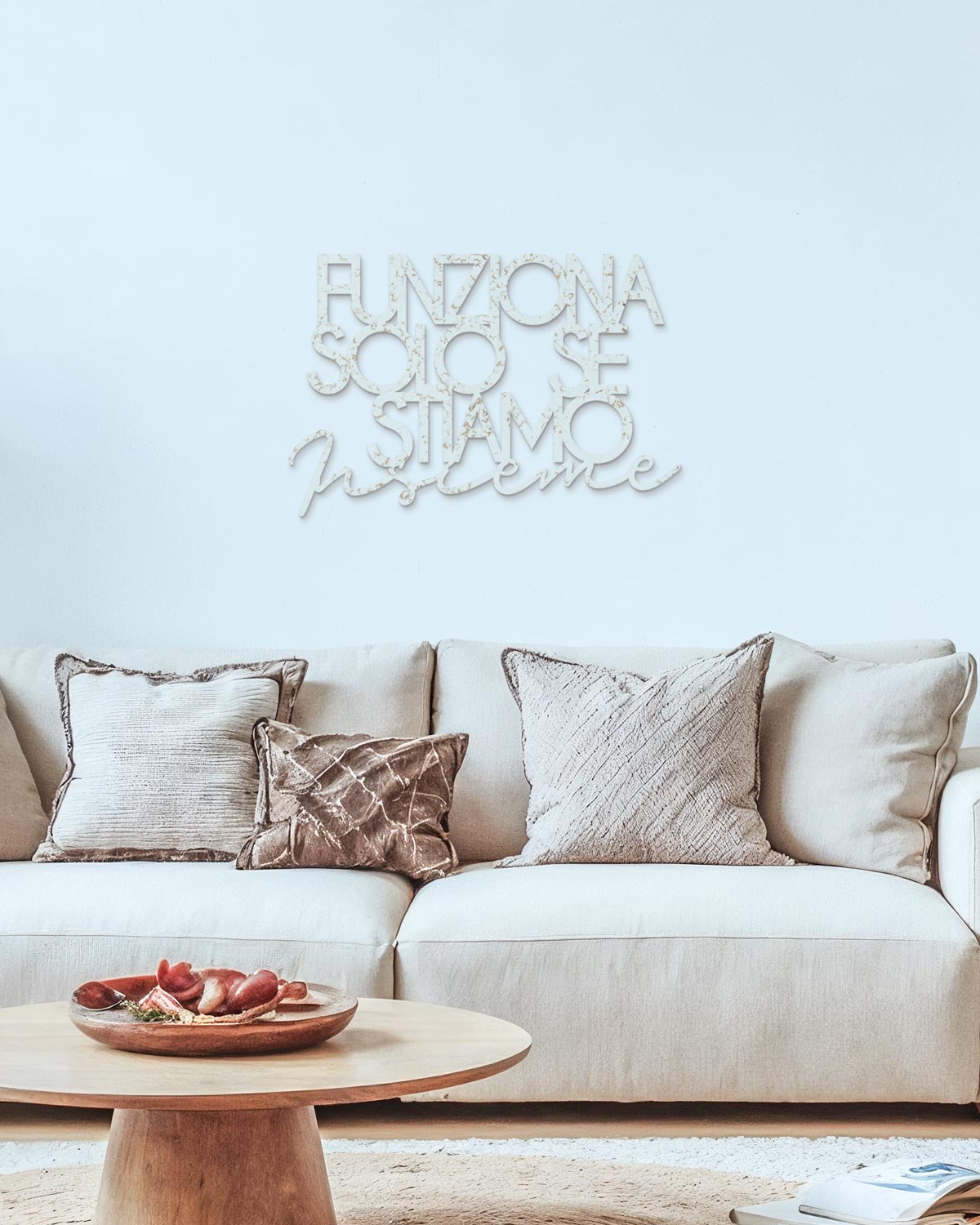 Scritta in Legno Solo se stiamo insieme