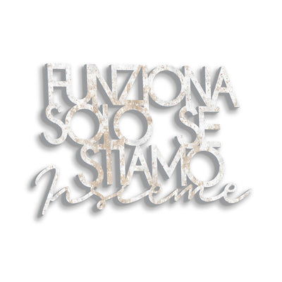 Scritta in Legno Solo se stiamo insieme