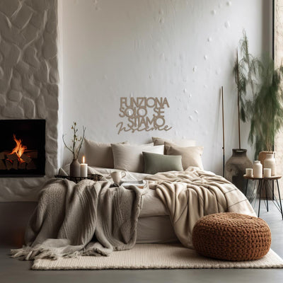 Scritta in Legno Solo se stiamo insieme