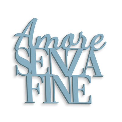 Scritta in Legno Amore senza fine