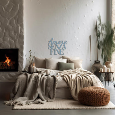 Scritta in Legno Amore senza fine