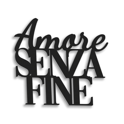 Scritta in Legno Amore senza fine