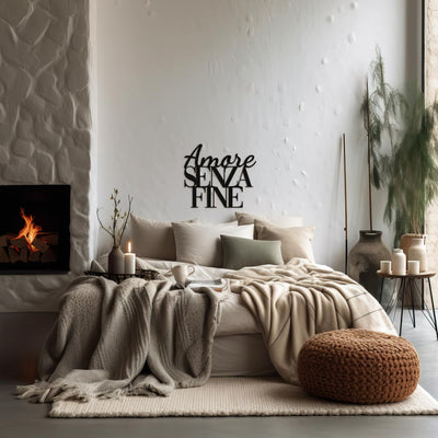 Scritta in Legno Amore senza fine