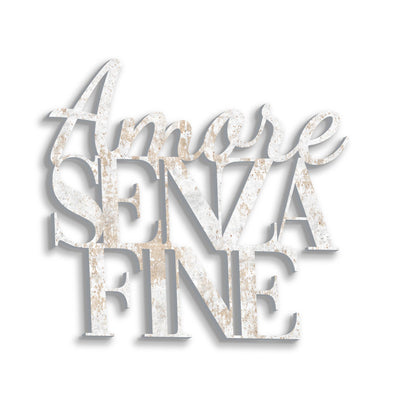 Scritta in Legno Amore senza fine