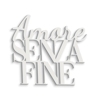 Scritta in Legno Amore senza fine