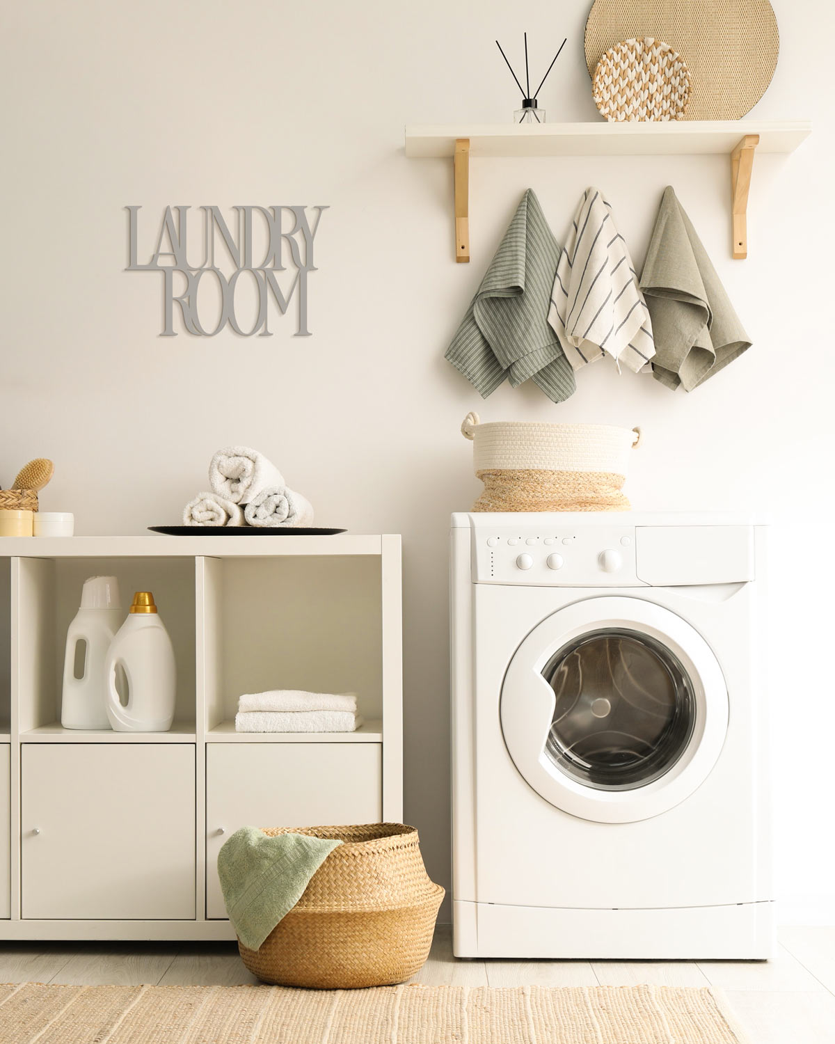 Scritta in Legno Laundry Room