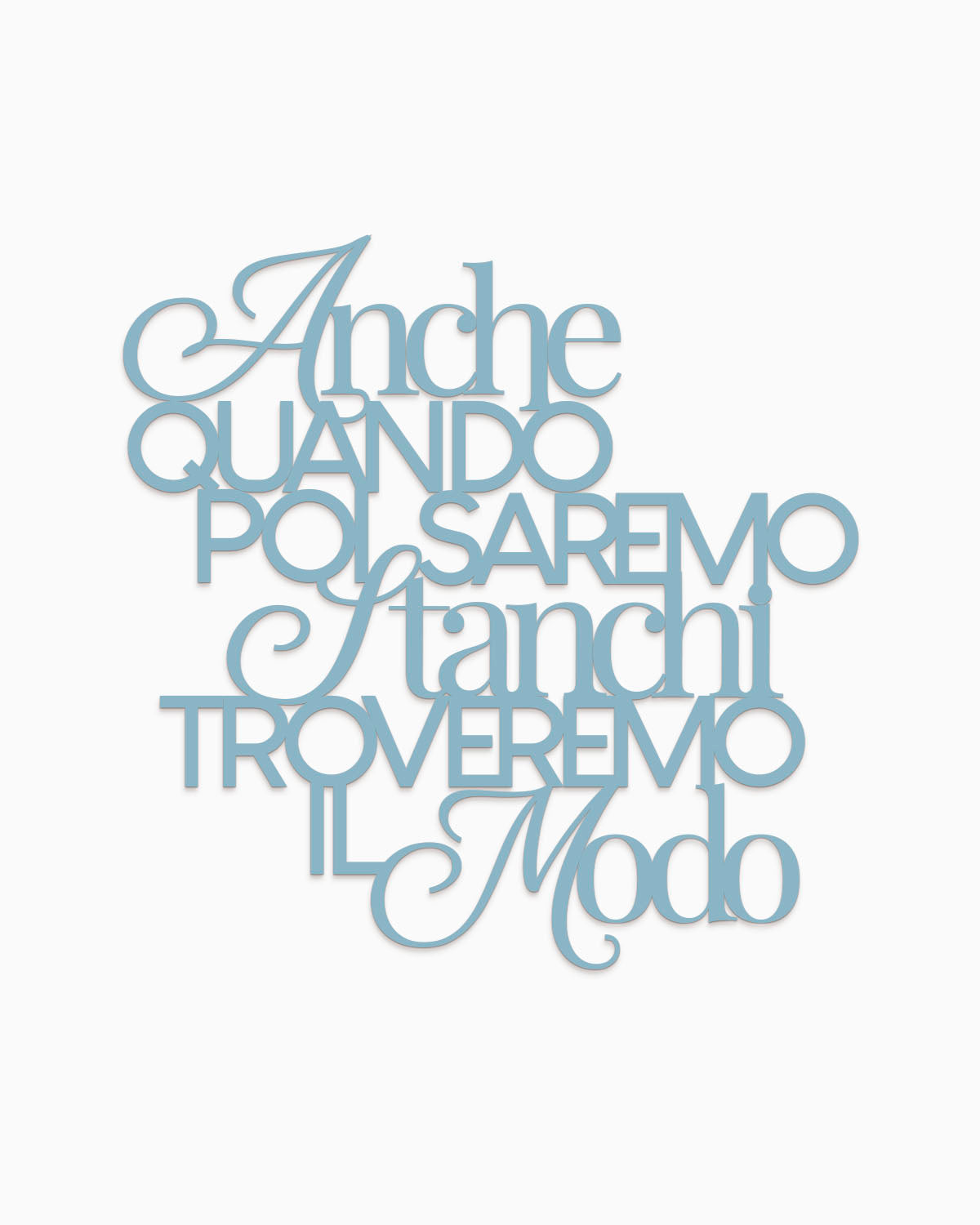 Scritta in legno Poetica