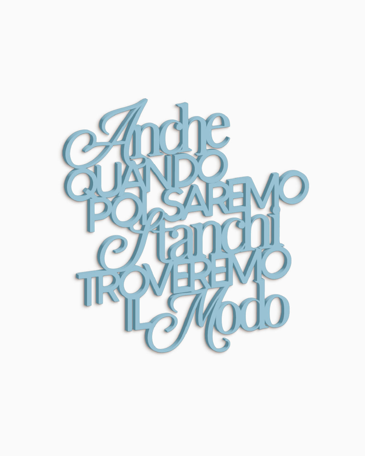 Scritta in legno Poetica