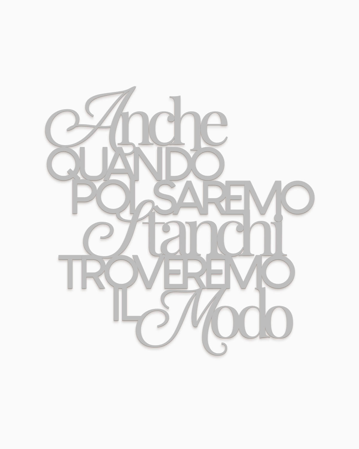 Scritta in legno Poetica