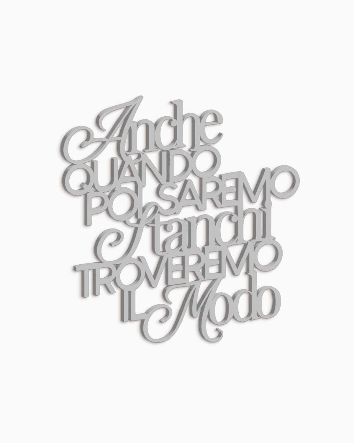 Scritta in legno Poetica