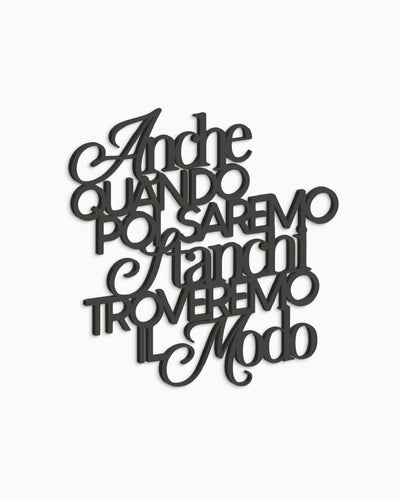 Scritta in legno Poetica