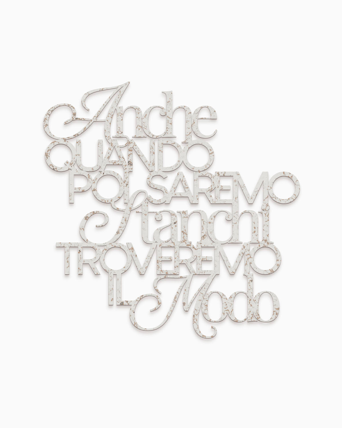 Scritta in legno Poetica