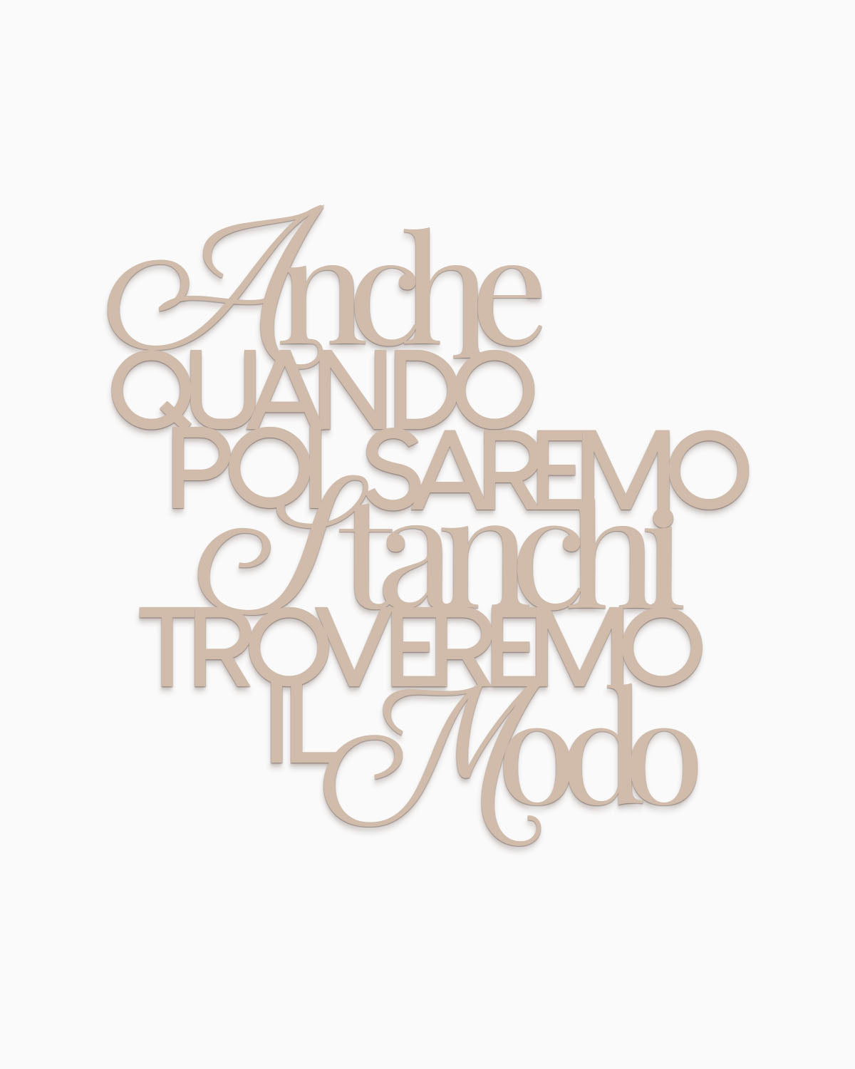 Scritta in legno Poetica