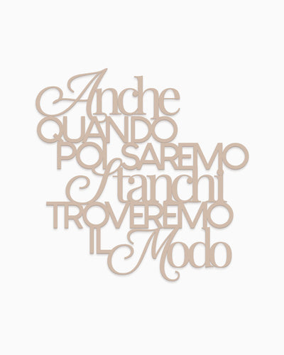Scritta in legno Poetica