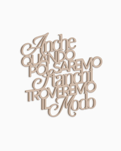 Scritta in legno Poetica