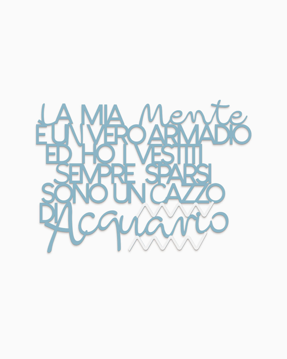 Scritta in legno Acquario