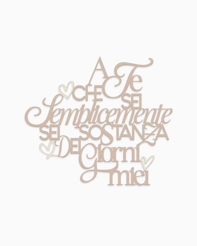 Scritta in legno A te