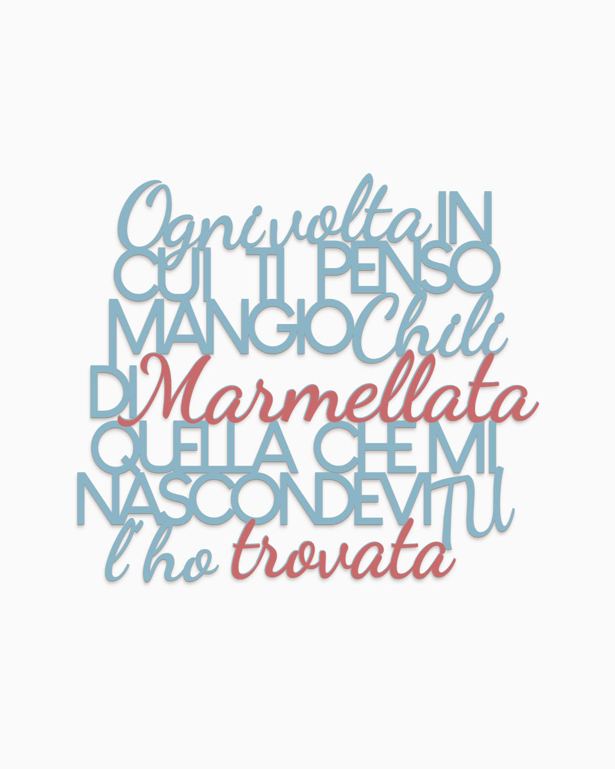 Scritta in legno Marmellata #25