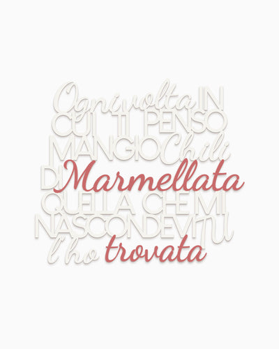 Scritta in legno Marmellata #25