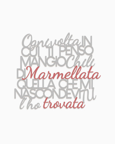 Scritta in legno Marmellata #25