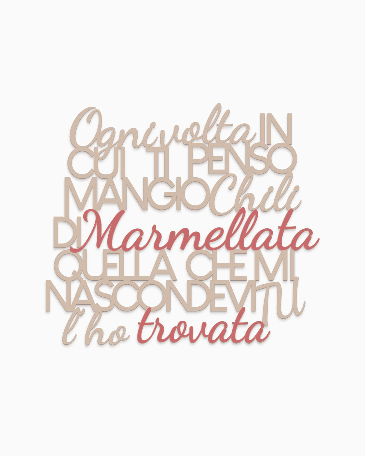 Scritta in legno Marmellata #25